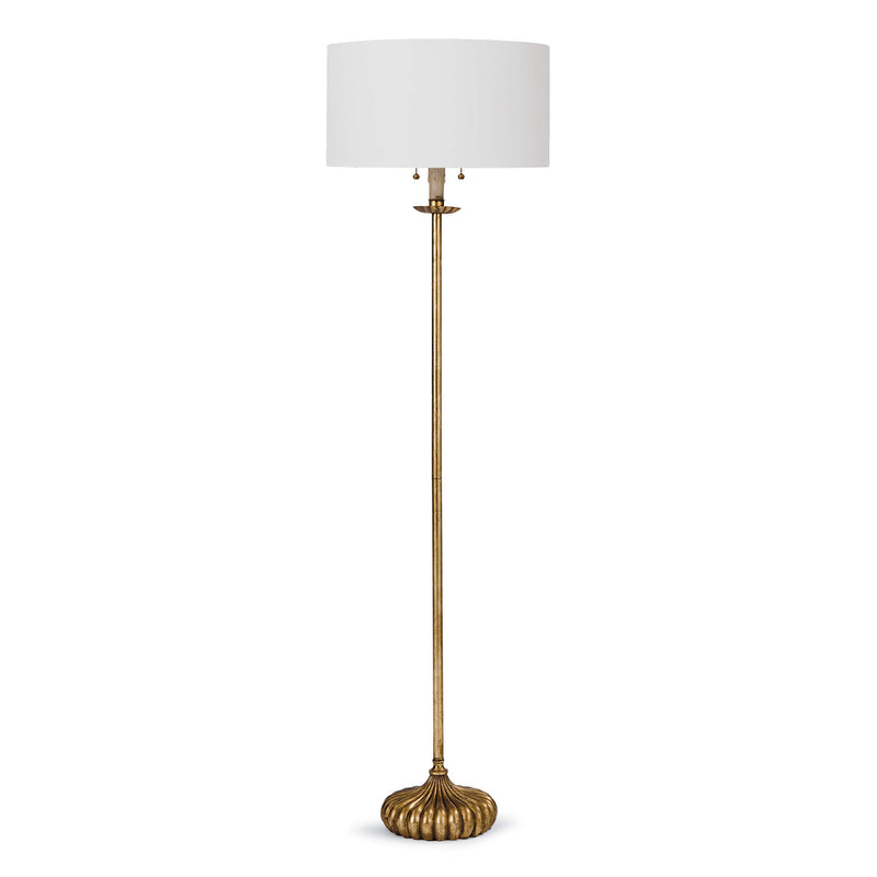 Regina Andrew Clove Stem Antique Gold Leaf Floor Lamp