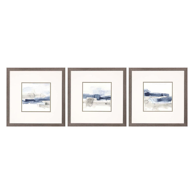 Vess Shoreline Blues I Framed Art Set of 3