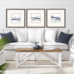 Vess Shoreline Blues I Framed Art Set of 3