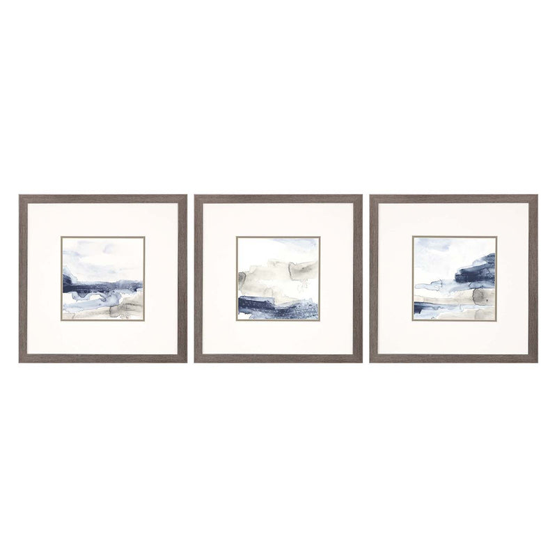 Vess Shoreline Blues II Framed Art Set of 3