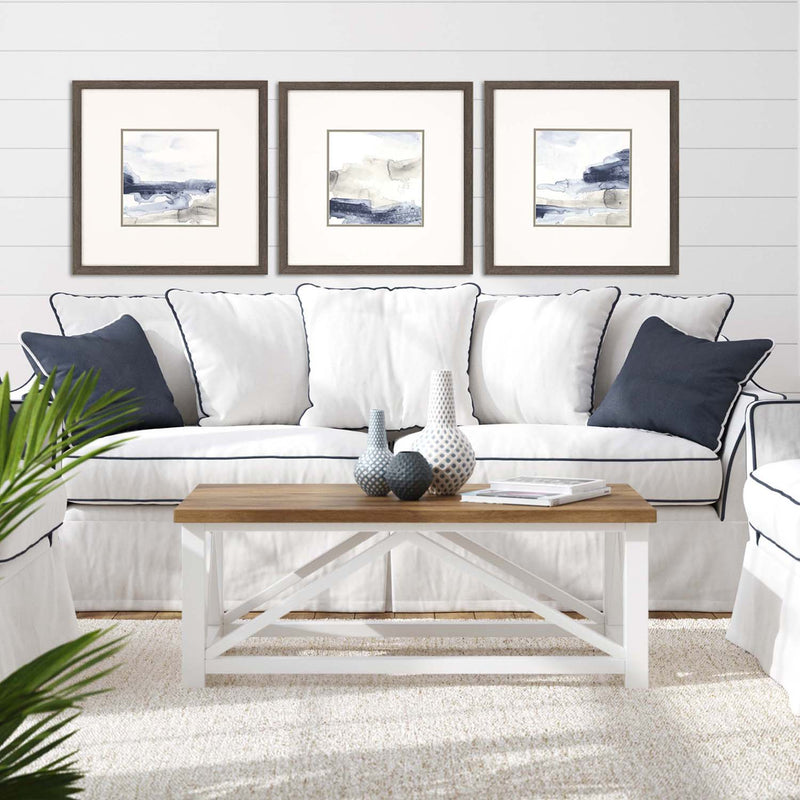 Vess Shoreline Blues II Framed Art Set of 3