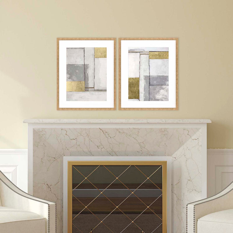 Goldberger Linear Grey II Framed Art Set of 2