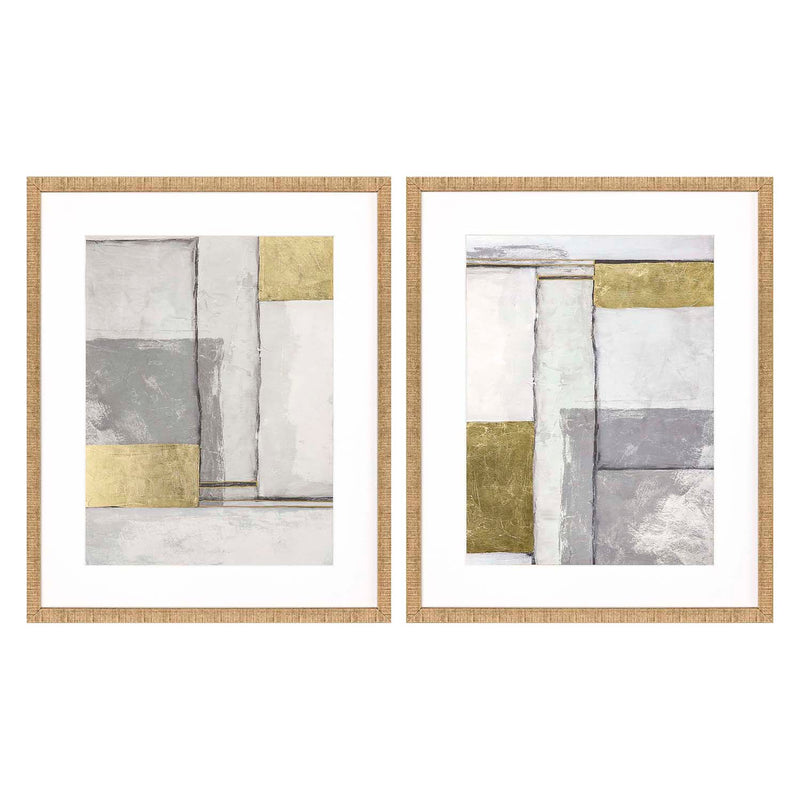 Goldberger Linear Grey II Framed Art Set of 2