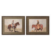 Green Ranch Hand Framed Art Set of 2