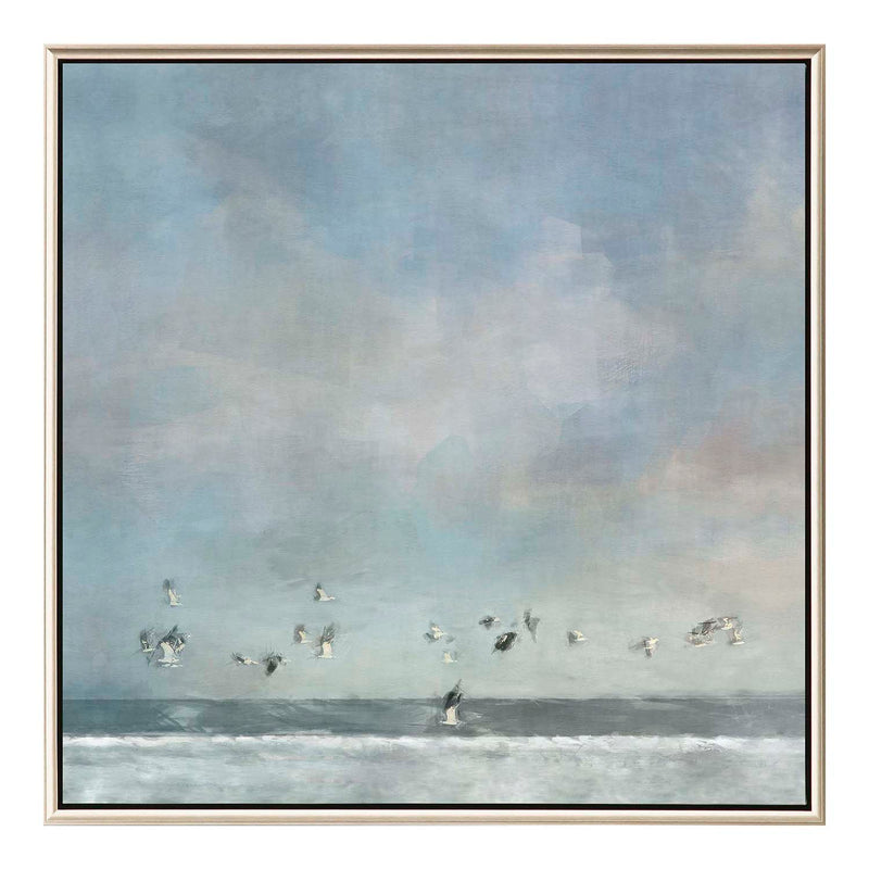 Bay Birds Passing Canvas Art