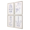 Vision Studio Navy Botanicals Framed Art Set of 4