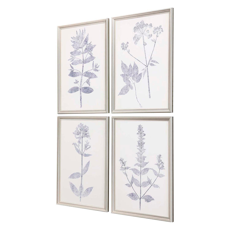 Vision Studio Navy Botanicals Framed Art Set of 4