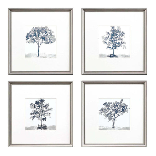 Inspire Studio Slate Trees Framed Art Set of 4