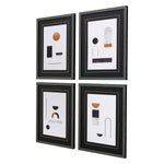 Shek Abstract Luxe Framed Art Set of 4