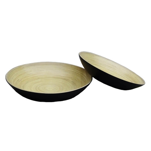 Wapello Bamboo Round Tray Set of 2