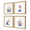 Pinto Fresh Flowers Framed Art Set of 4