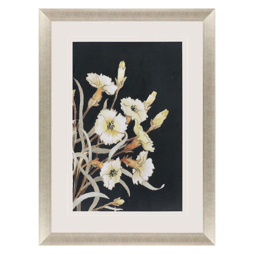 Loreth Yellow Flower on Black I Framed Art