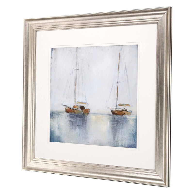 Novak Blue Sailing II Framed Art