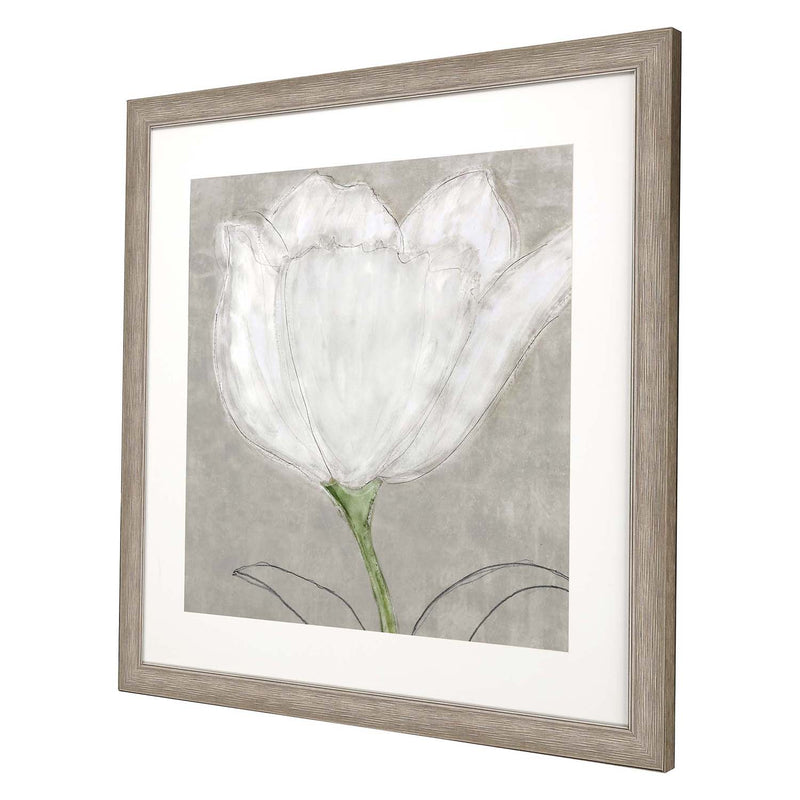 Poesia Winter's Petal I Framed Art