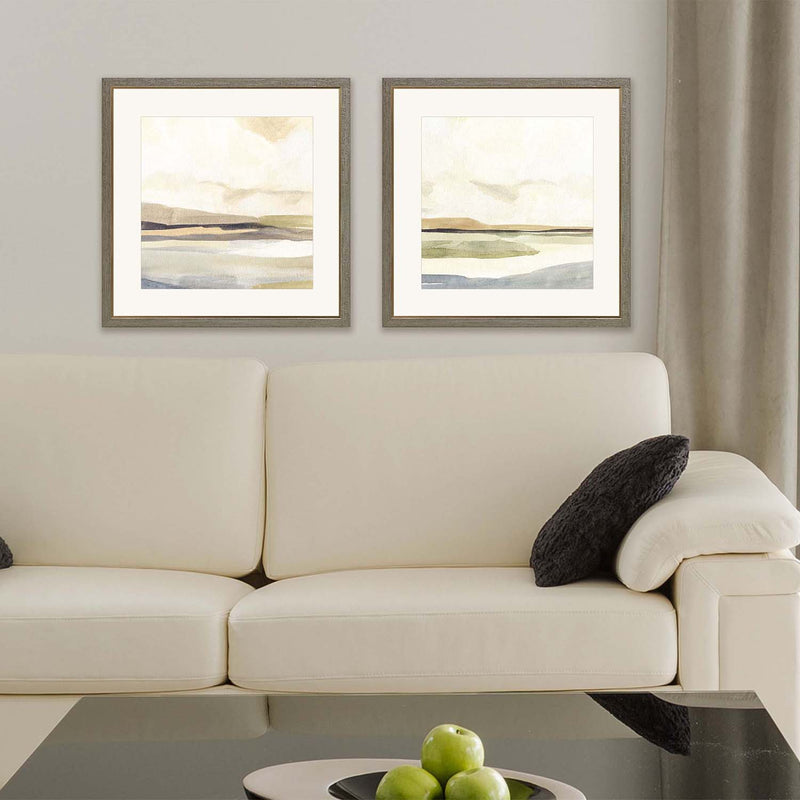 Warren Slate Horizon II Framed Art Set of 2