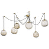 Regina Andrew Molten Spider Natural Brass & Smoke Glass Chandelier