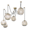 Regina Andrew Molten Spider Natural Brass & Smoke Glass Chandelier