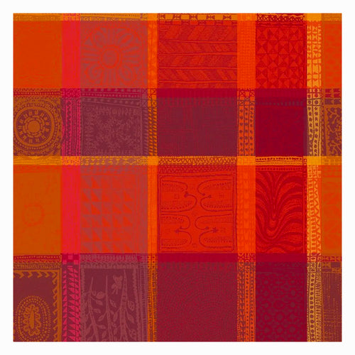 Garnier Thiebaut Mille Wax Ketchup Jacquard Napkin Set Of 4