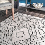 Cavvy Dot Machine Made Rug