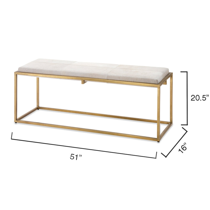 Jamie Young Shelby Hide Bench