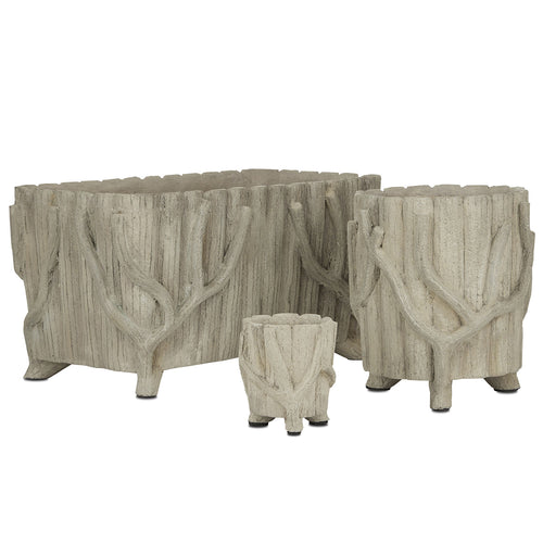 Currey & Co Faux Bois Planter