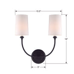 Libby Langdon For Crystorama Sylvan 2-Light Wall Sconce