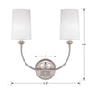 Libby Langdon For Crystorama Sylvan 2-Light Wall Sconce