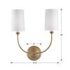 Libby Langdon For Crystorama Sylvan 2-Light Wall Sconce