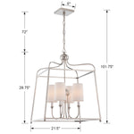 Libby Langdon For Crystorama Sylvan Shade 2244 4-Light Chandelier