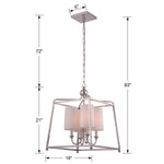 Libby Langdon For Crystorama Sylvan Shade 2245 4-Light Chandelier