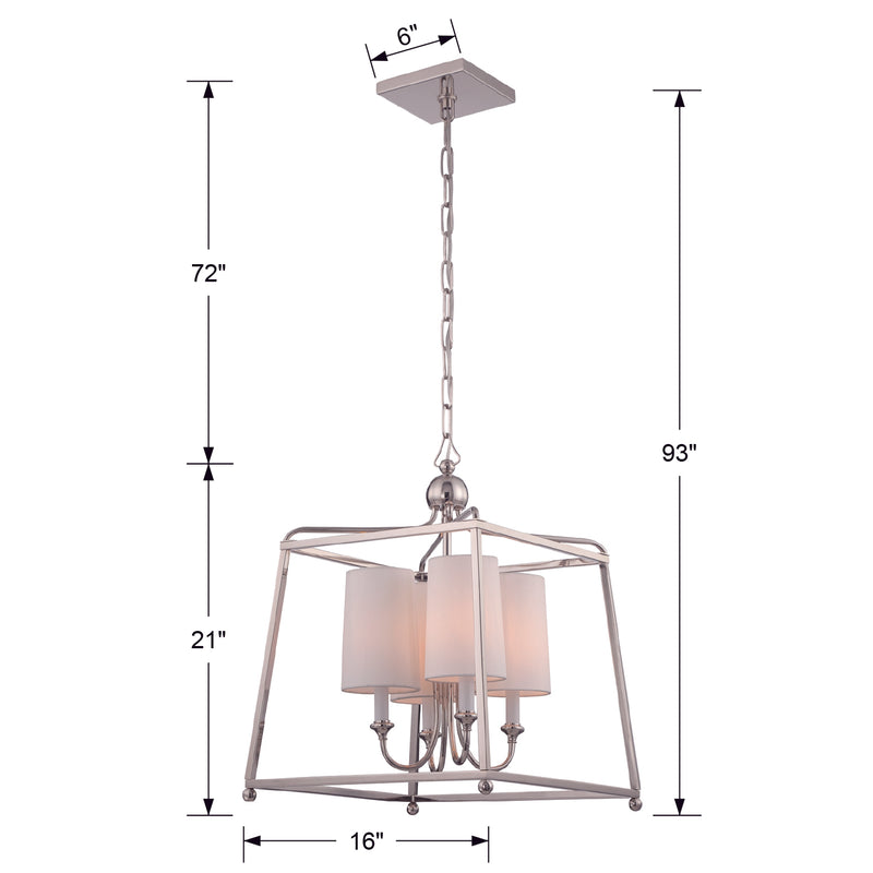 Libby Langdon For Crystorama Sylvan Shade 2245 4-Light Chandelier