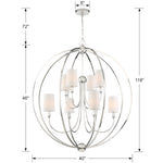 Libby Langdon For Crystorama Sylvan Shade 2246 8-Light Chandelier