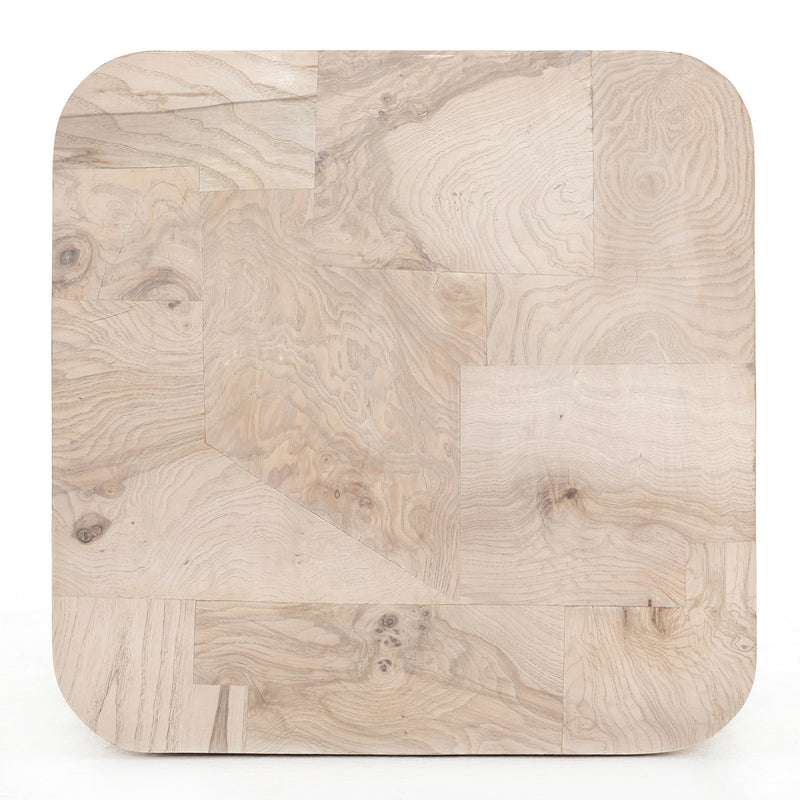 Four Hands Blanco Bleached Burl End Table