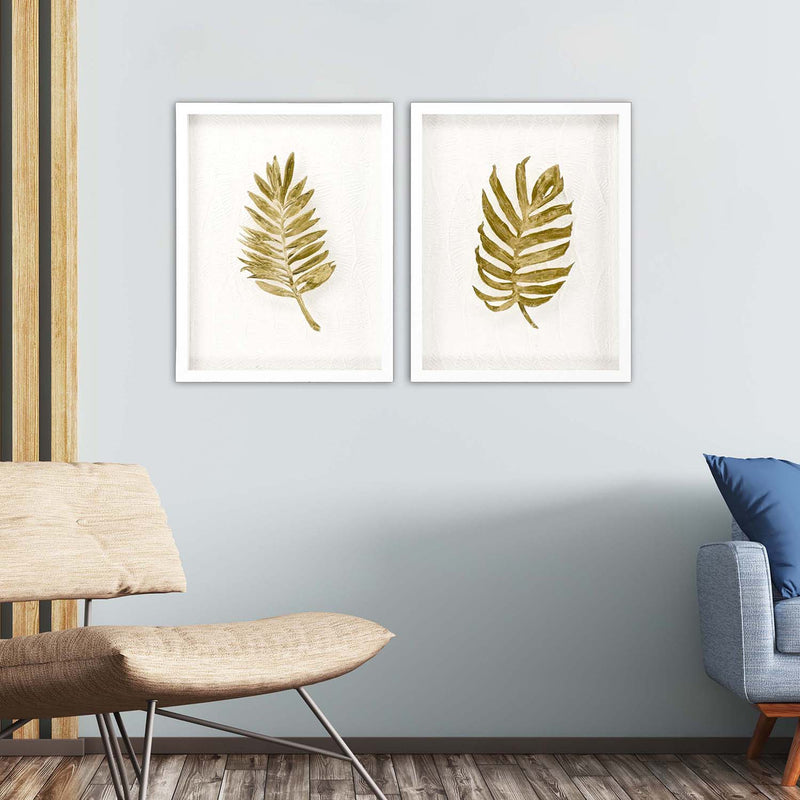 Jardine Golden Palm II Framed Art Set of 2