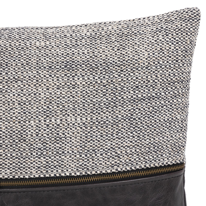 Four Hands Leather and Linen Throw Pillow