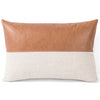 Four Hands Leather and Linen Throw Pillow