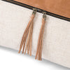 Four Hands Leather and Linen Throw Pillow