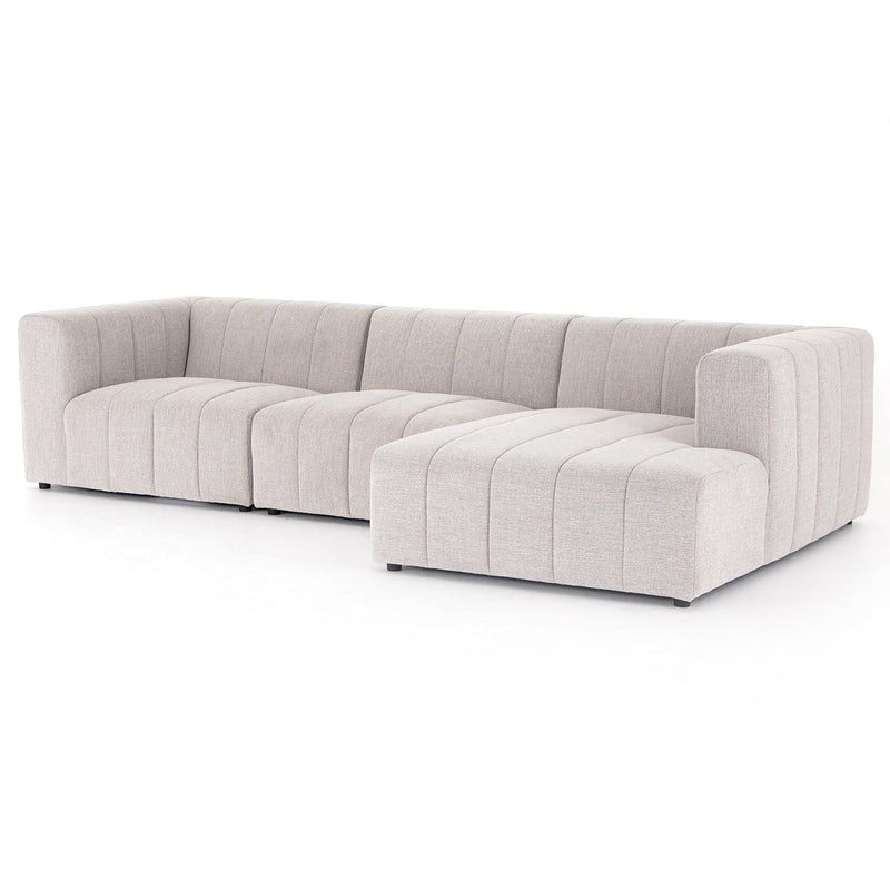 Four Hands Langham Channeled 3 Piece Sectional Sofa