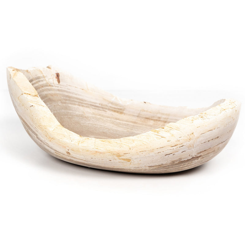 Four Hands Oval Petrified Wood Bowl