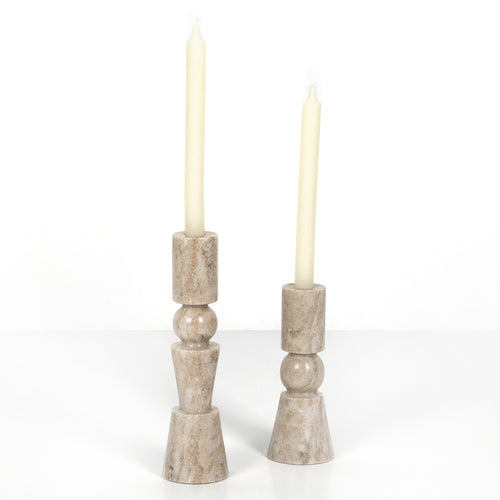 Four Hands Rosette Taper Candlestick Set