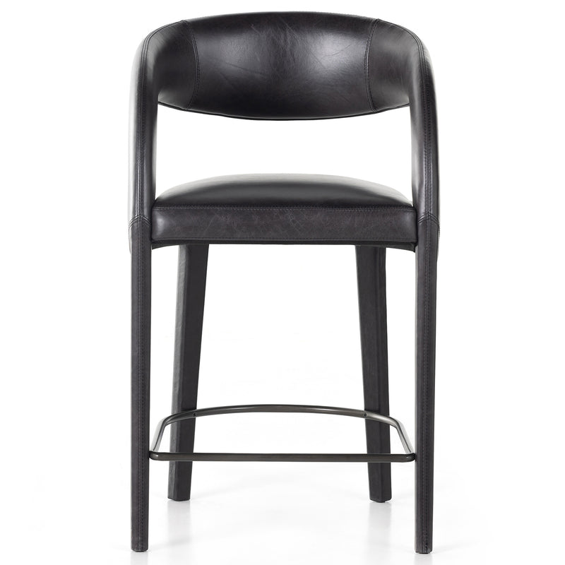 Four Hands Hawkins Leather Counter Stool