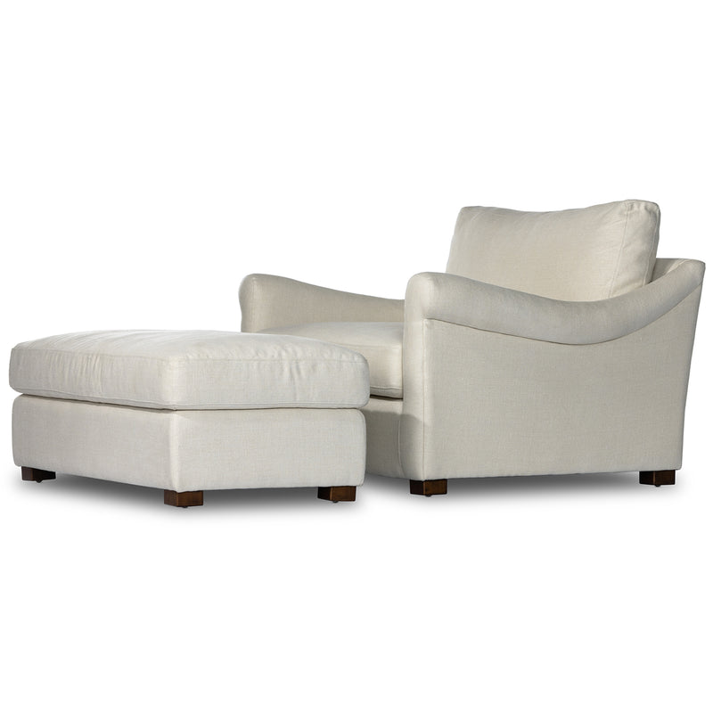 Four Hands Bridges Chair and Half with Ottoman - Final Sale