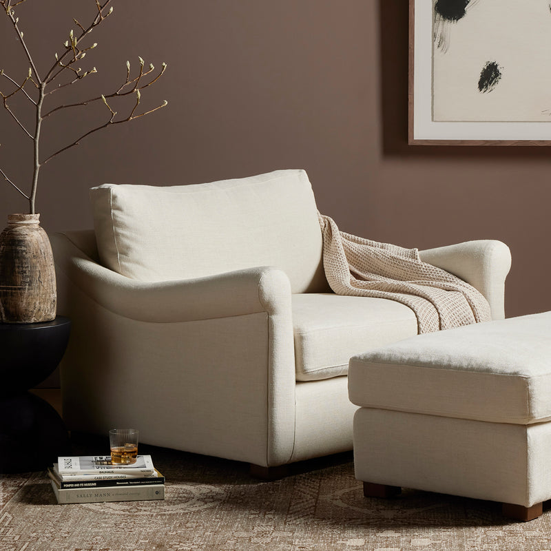 Four Hands Bridges Chair and Half with Ottoman - Final Sale