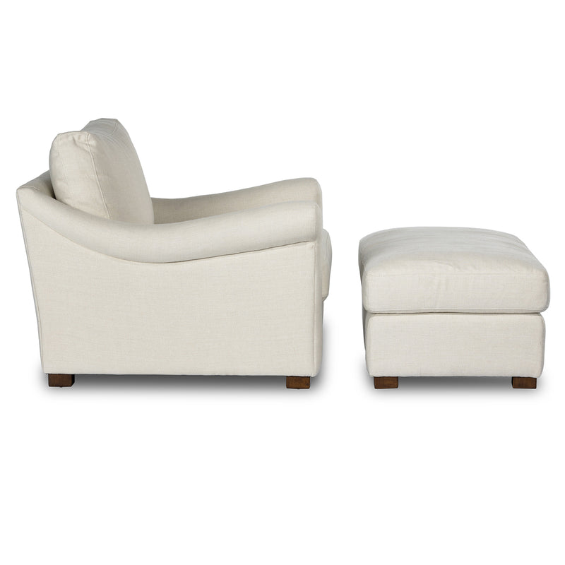 Four Hands Bridges Chair and Half with Ottoman - Final Sale