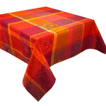 Garnier Thiebaut Mille Wax Ketchup Jacquard Tablecloth