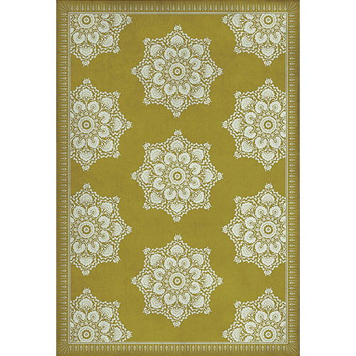 Indian Loop Mustard Vinyl Floorcloth