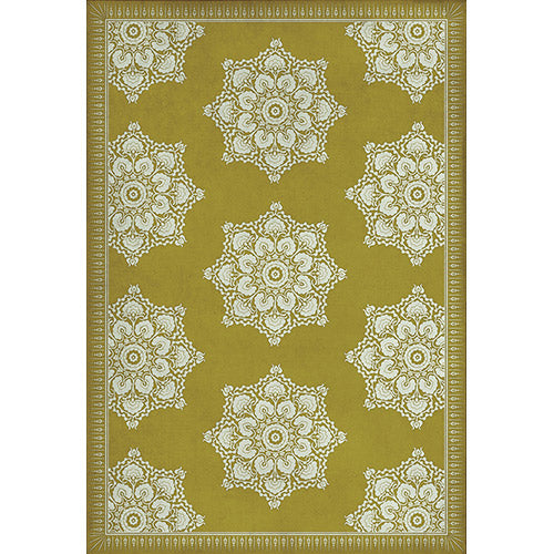 Indian Loop Mustard Vinyl Floorcloth