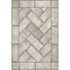 Herringbone - Grand Illumination Vinyl Floorcloth