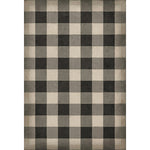 Gingham Canvas Black Vinyl Floorcloth