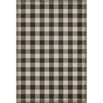 Gingham Canvas Black Vinyl Floorcloth